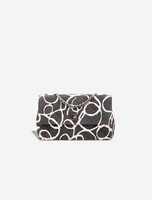 Chanel Timeless Medium Denim Grey / White Front | Sell your designer bag