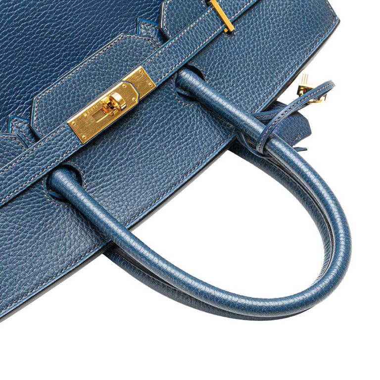 Hermès Birkin 35 Togo Bleu de Malte Signs of wear | Sell your designer bag
