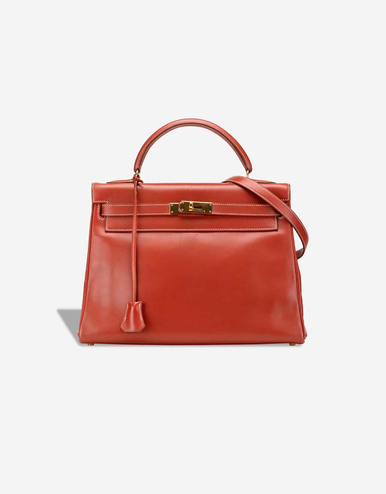 Hermès Kelly 32 Box Calf Brique Front | Sell your designer bag