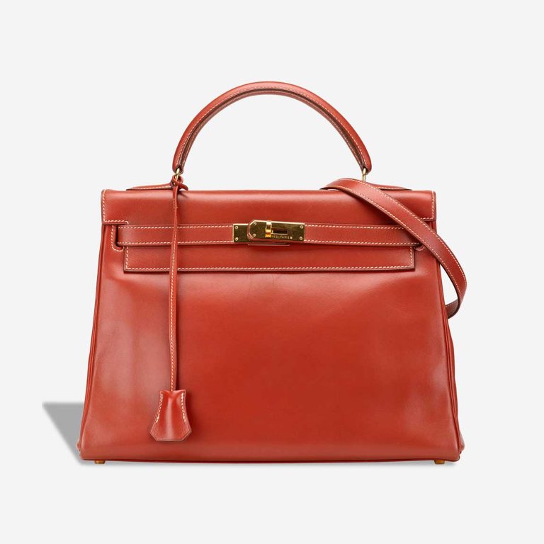 Hermès Kelly 32 Box Calf Brique Front | Sell your designer bag