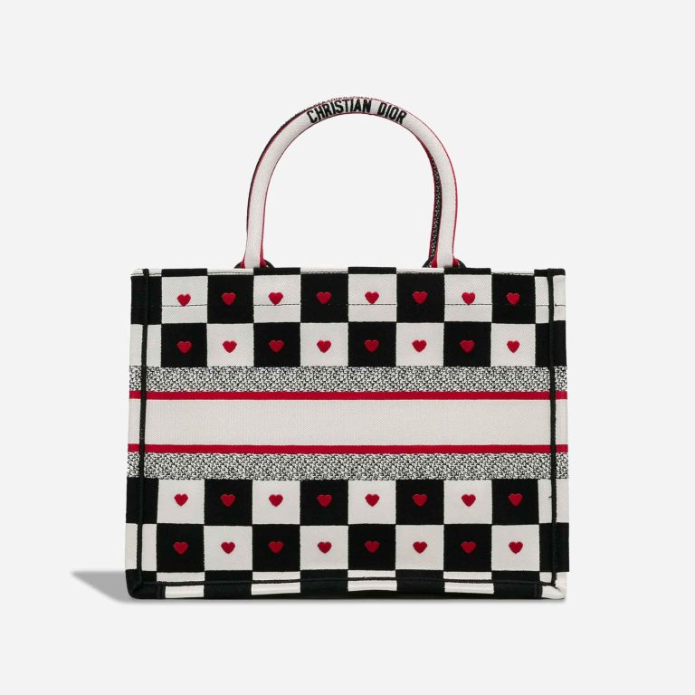 Dior Book Tote Dioramour Medium Canvas Black / White / Red | Sell your designer bag