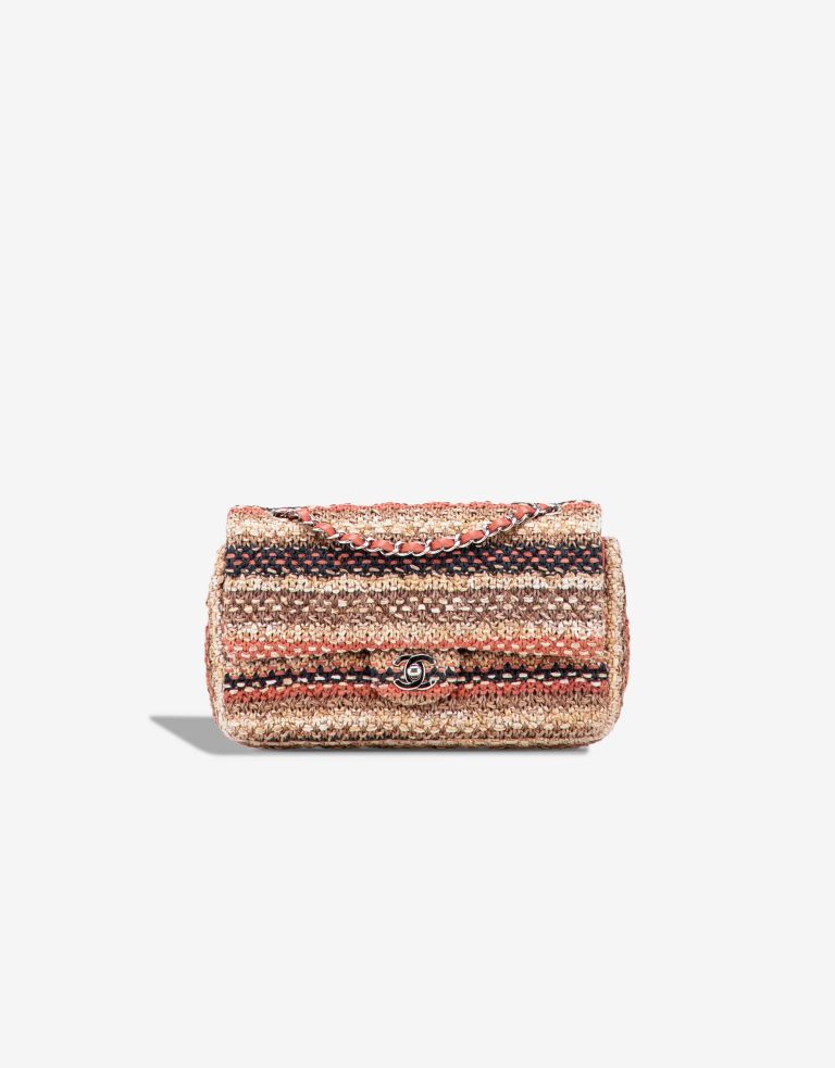 Chanel Timeless Medium Rattan / Lamb Coral / Beige / White / Brown / Black Front | Sell your designer bag