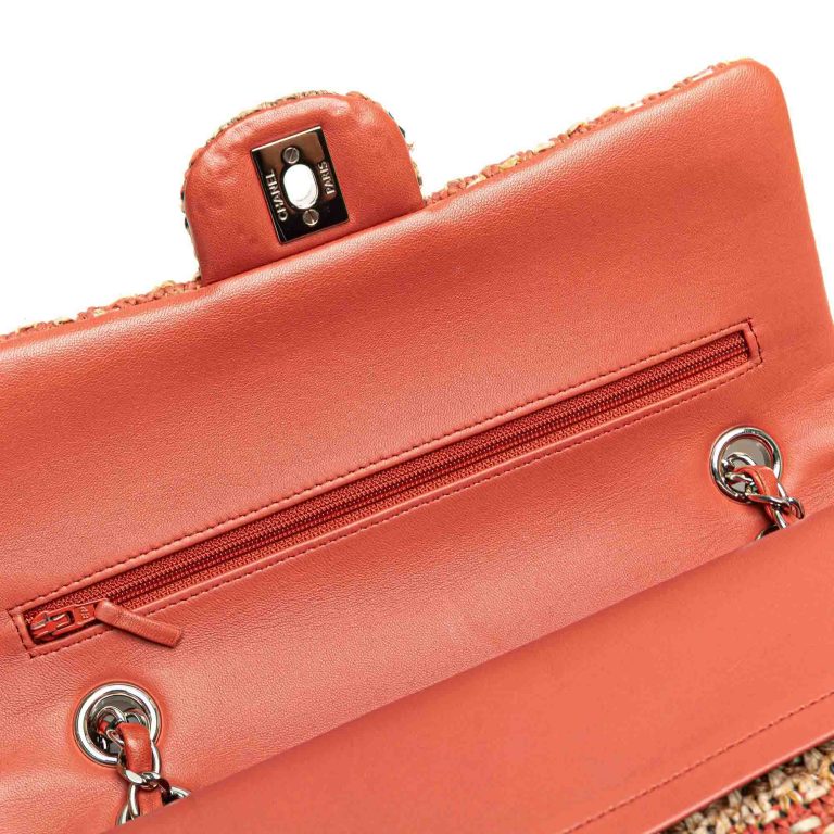 Chanel Timeless Medium Rattan / Lamb Coral / Beige / White / Brown / Black Closing System | Sell your designer bag