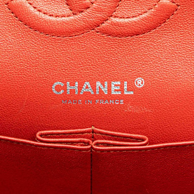 Chanel Timeless Medium Rattan / Lamb Coral / Beige / White / Brown / Black Logo | Sell your designer bag