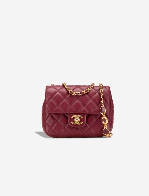 Chanel Timeless Mini Square Lamb Bordeaux Front | Sell your designer bag