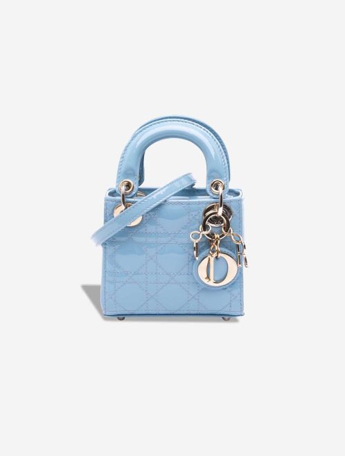 Dior Lady Micro Patent Blue Front | Sell your designer bag