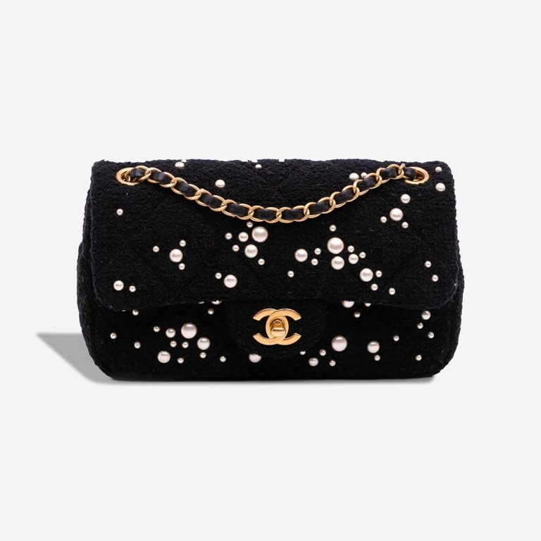 Chanel Timeless Small Tweed Black Front | Sell your designer bag