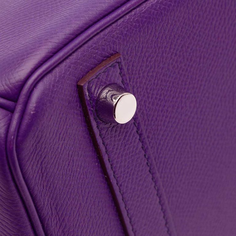 Hermès Birkin 30 Epsom Ultraviolet Signs of wear | Sell your designer bag