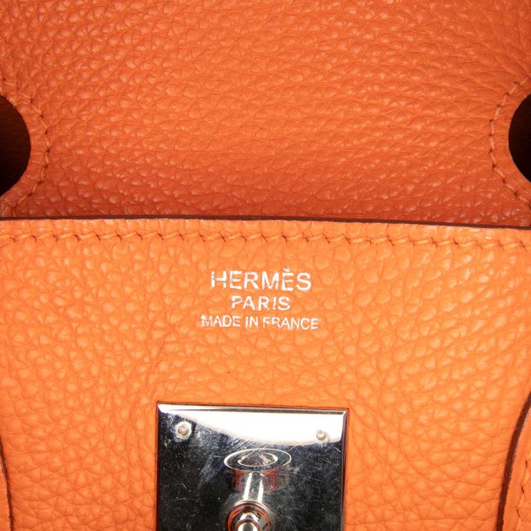 Hermès Birkin 30 Togo Orange H Logo | Sell your designer bag