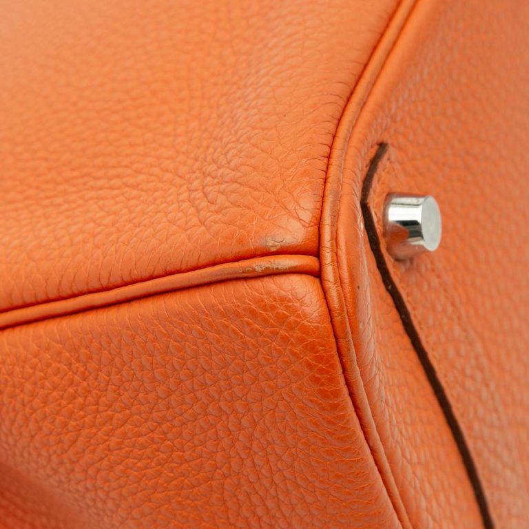 Hermès Birkin 30 Togo Orange H Signs of wear | Sell your designer bag