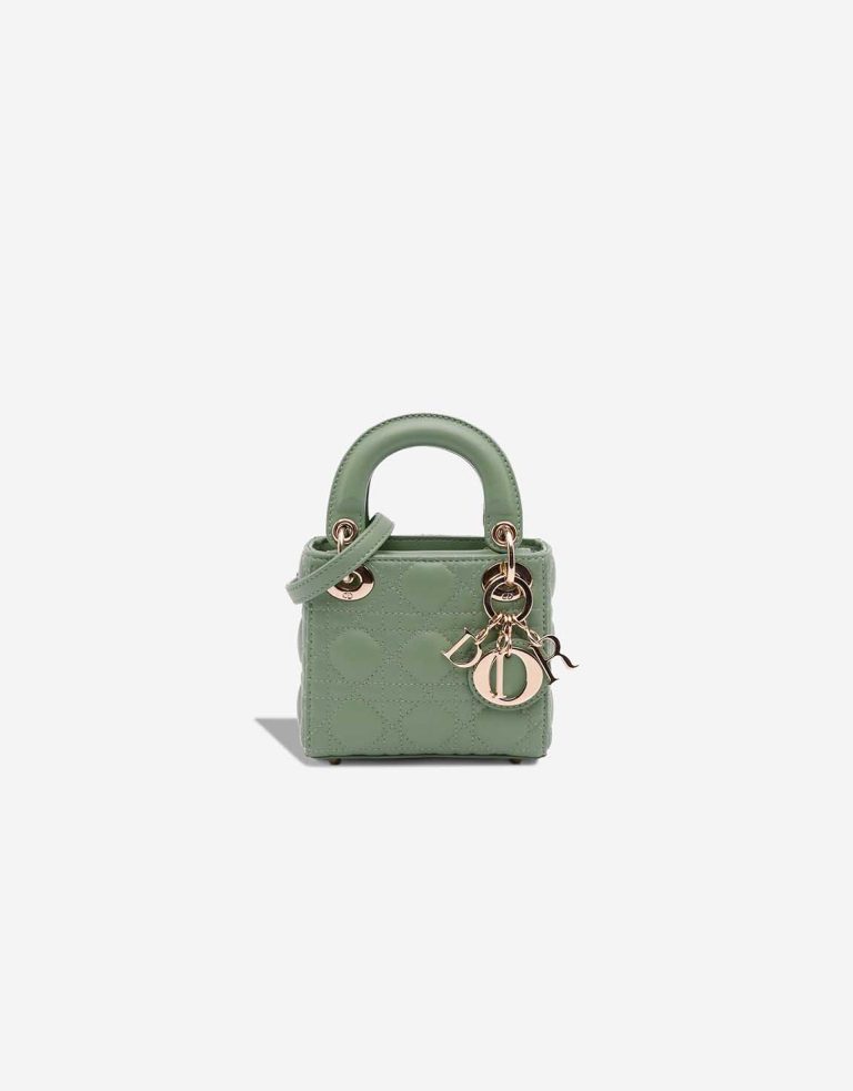 Dior Lady Micro Lamb Green Front | Sell your designer bag
