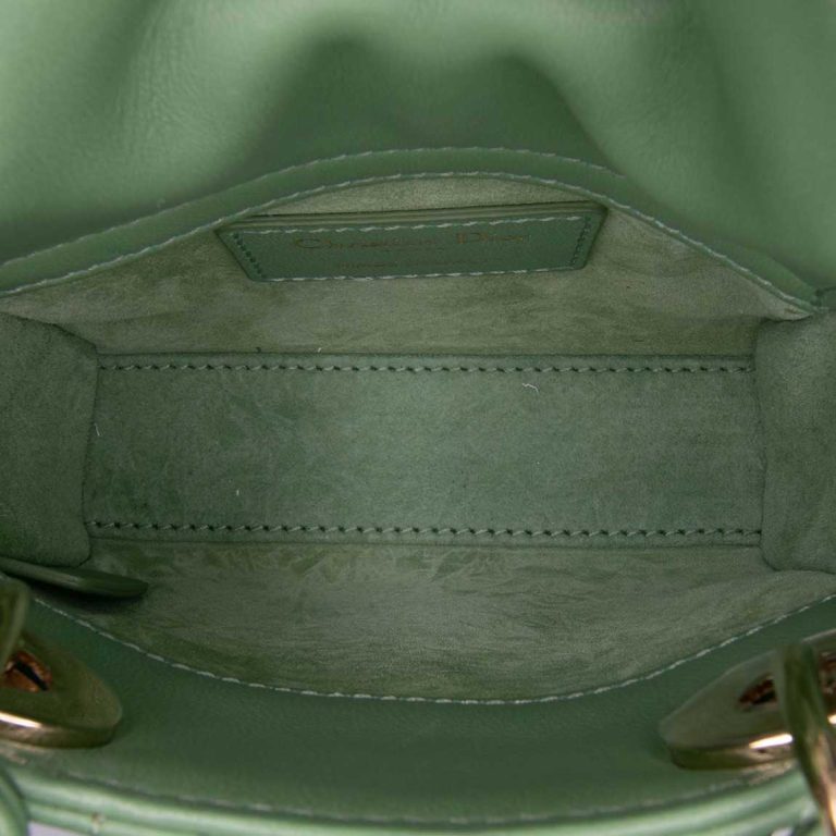Dior Lady Micro Lamb Green Inside | Sell your designer bag