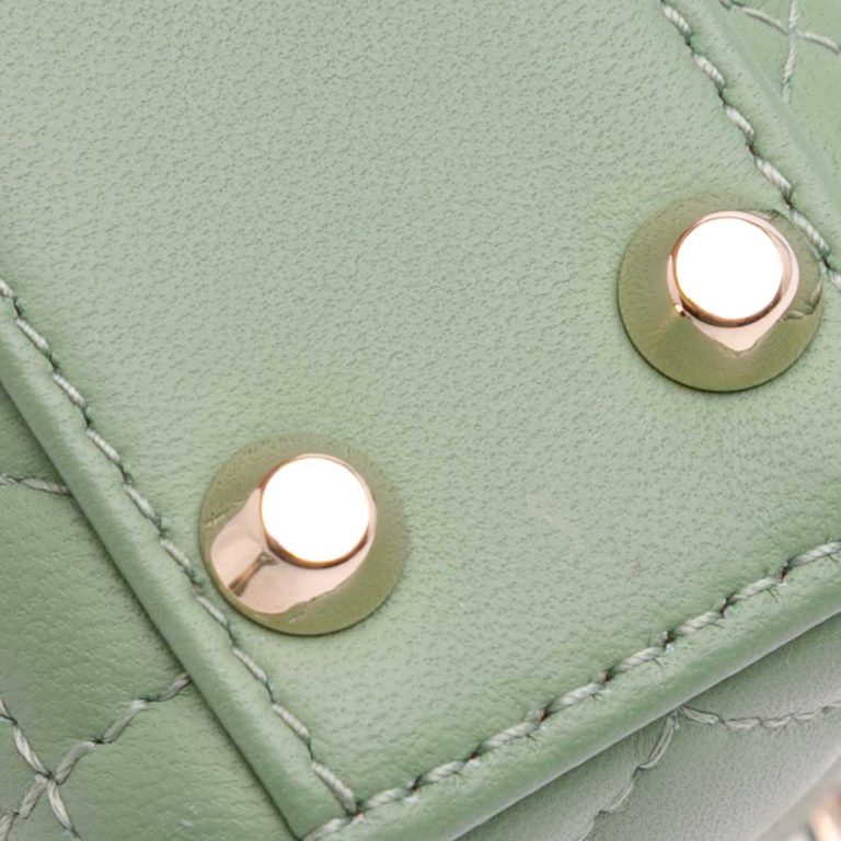 Dior Lady Micro Lamb Green Signs of wear | Sell your designer bag
