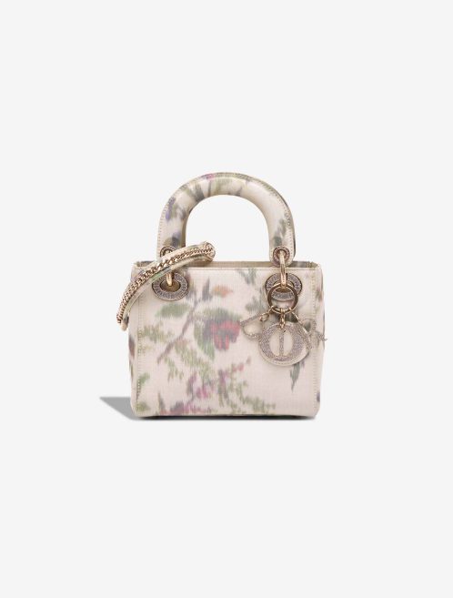 Dior Lady Mini Satin White / Multicolour Front | Sell your designer bag