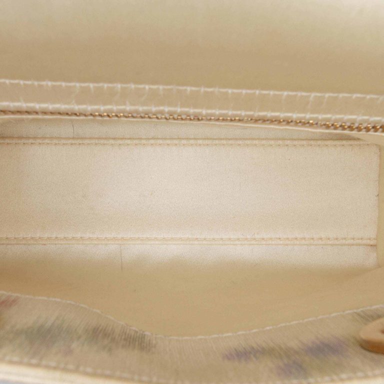 Dior Lady Mini Satin White / Multicolour Inside | Sell your designer bag