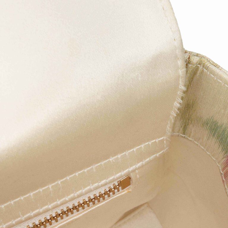 Dior Lady Mini Satin White / Multicolour Signs of wear | Sell your designer bag