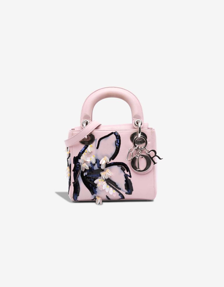 Dior Lady Mini Calf Light Pink Front | Sell your designer bag