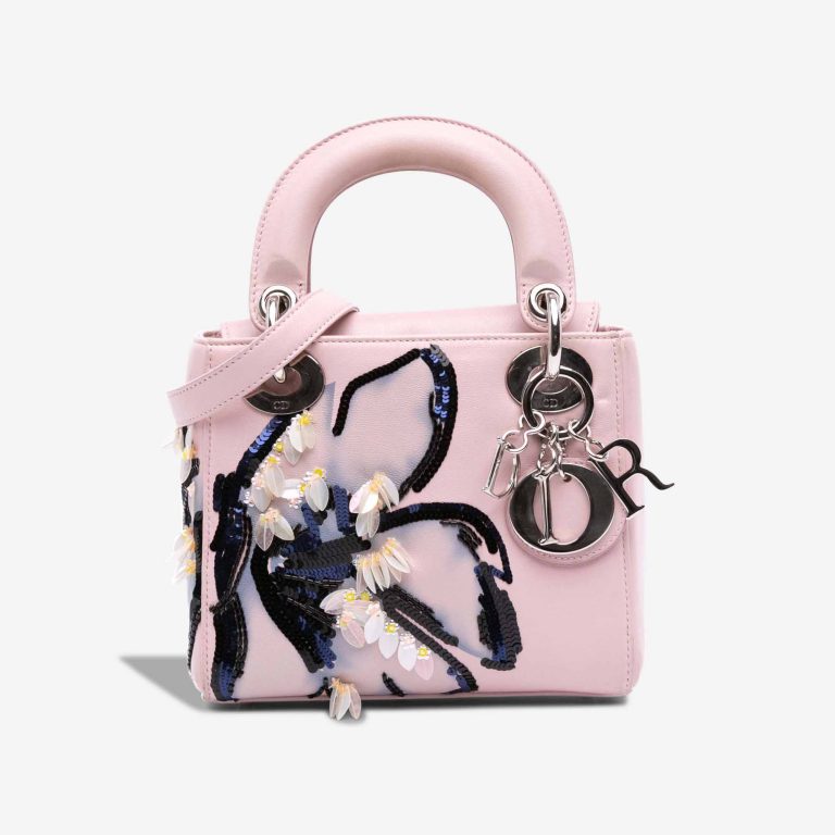 Dior Lady Mini Calf Light Pink Front | Sell your designer bag