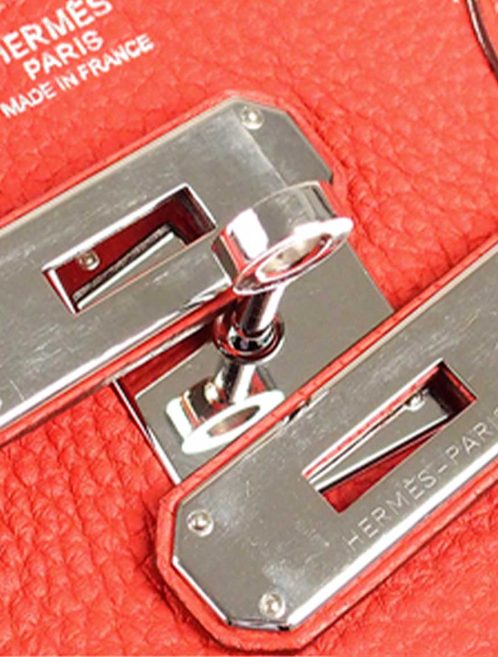 Hermès Birkin 30 Togo Rouge Pivoine Closing System | Sell your designer bag