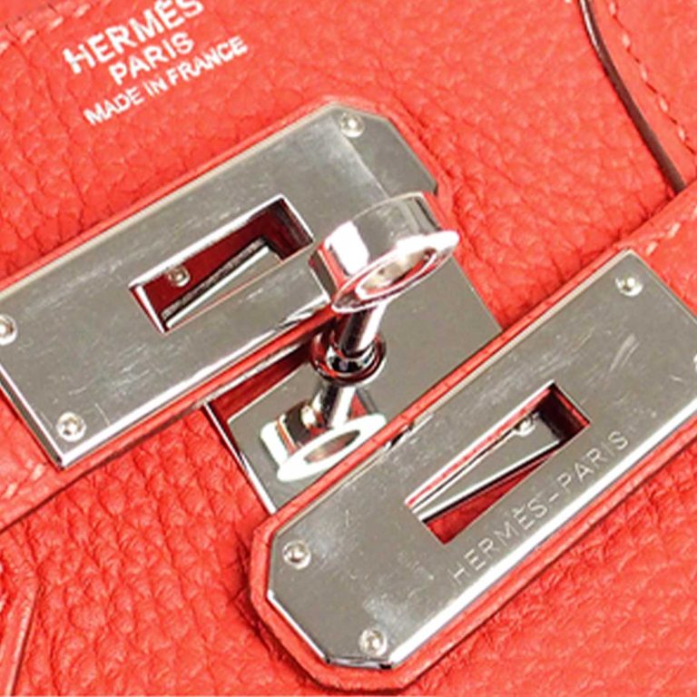 Hermès Birkin 30 Togo Rouge Pivoine Closing System | Sell your designer bag