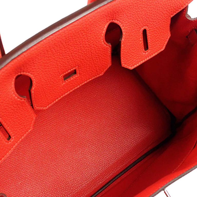 Hermès Birkin 30 Togo Rouge Pivoine Inside | Sell your designer bag