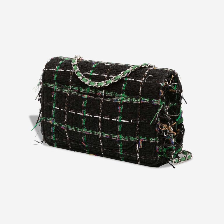 Chanel Wallet On Chain Tweed Black / Green / Multicolour Closing System | Sell your designer bag