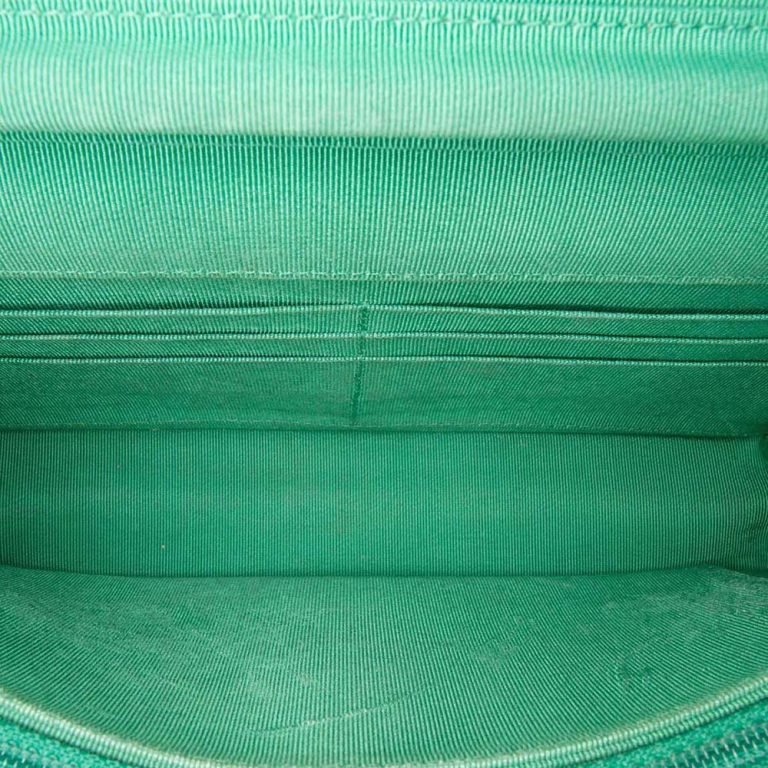 Chanel Wallet On Chain Tweed Black / Green / Multicolour Closing System | Sell your designer bag