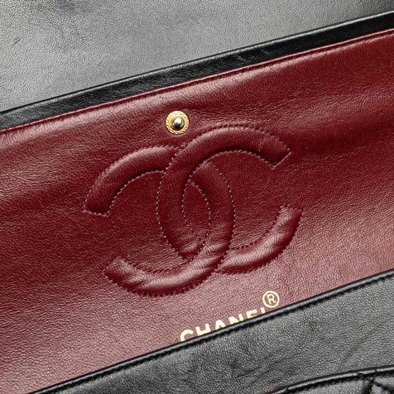 Chanel Timeless Medium Lamb Black Logo | Sell your designer bag