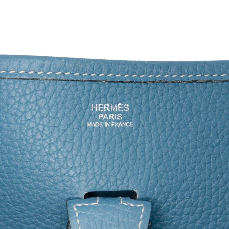 Hermès Evelyne 29 Clémence Bleu Jean Logo | Sell your designer bag