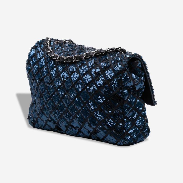 Chanel Timeless Medium Sequins / Satin Blue / Black | Sell your designer bag