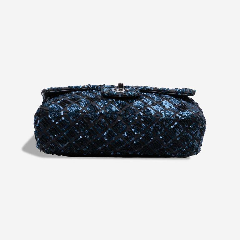 Chanel Timeless Medium Sequins / Satin Blue / Black | Sell your designer bag