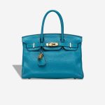 Hermès Birkin 30 Clémence Cobalt Front | Sell your designer bag