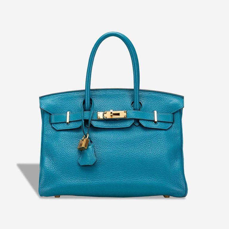 Hermès Birkin 30 Clémence Cobalt Front | Sell your designer bag