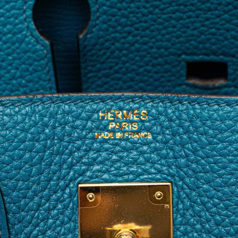 Hermès Birkin 30 Clémence Cobalt Logo | Sell your designer bag
