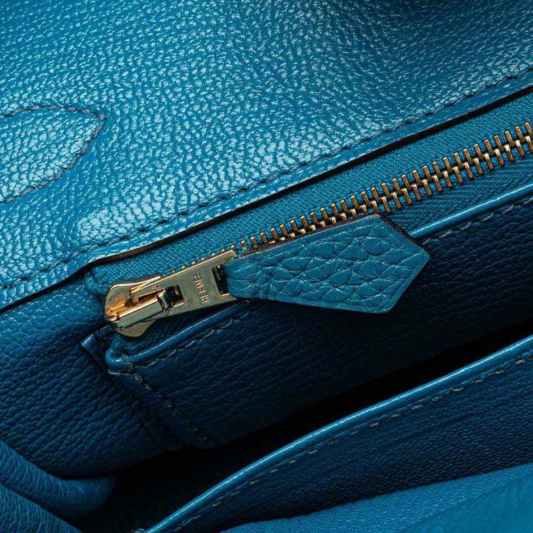 Hermès Birkin 30 Clémence Cobalt Signs of wear | Sell your designer bag