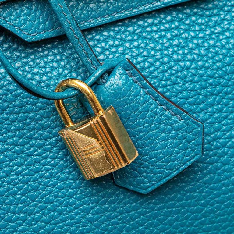 Hermès Birkin 30 Clémence Cobalt Signs of wear | Sell your designer bag