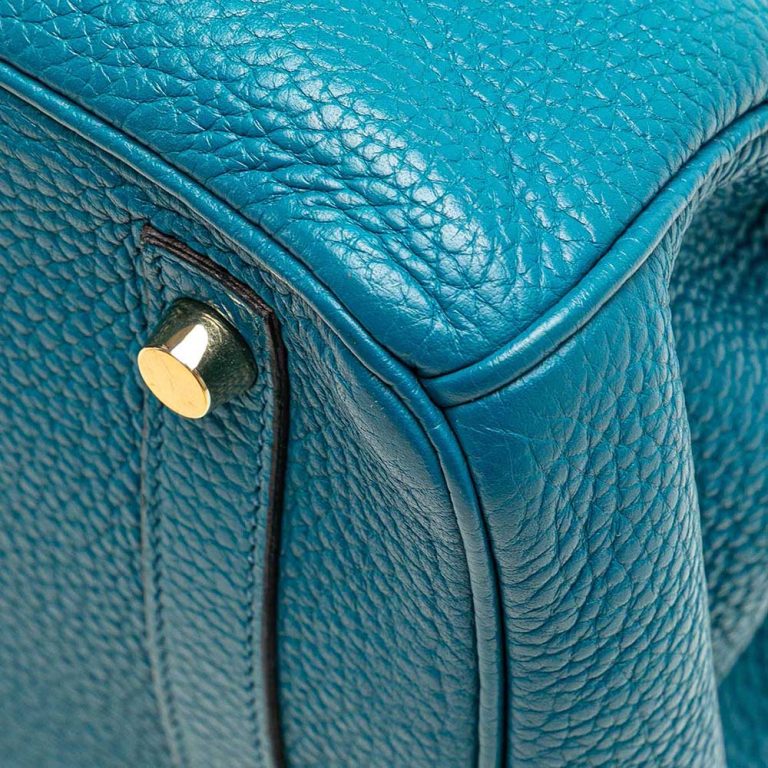 Hermès Birkin 30 Clémence Cobalt Signs of wear | Sell your designer bag