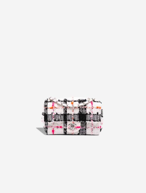 Chanel Timeless Mini Rectangular Tweed White / Black / Pink / Orange Front | Sell your designer bag