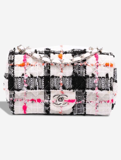 Chanel Timeless Mini Rectangular Tweed White / Black / Pink / Orange Front | Sell your designer bag