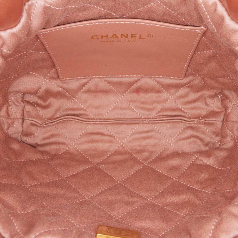 Chanel 22 Mini Calf Metallic Rose Gold Inside | Sell your designer bag