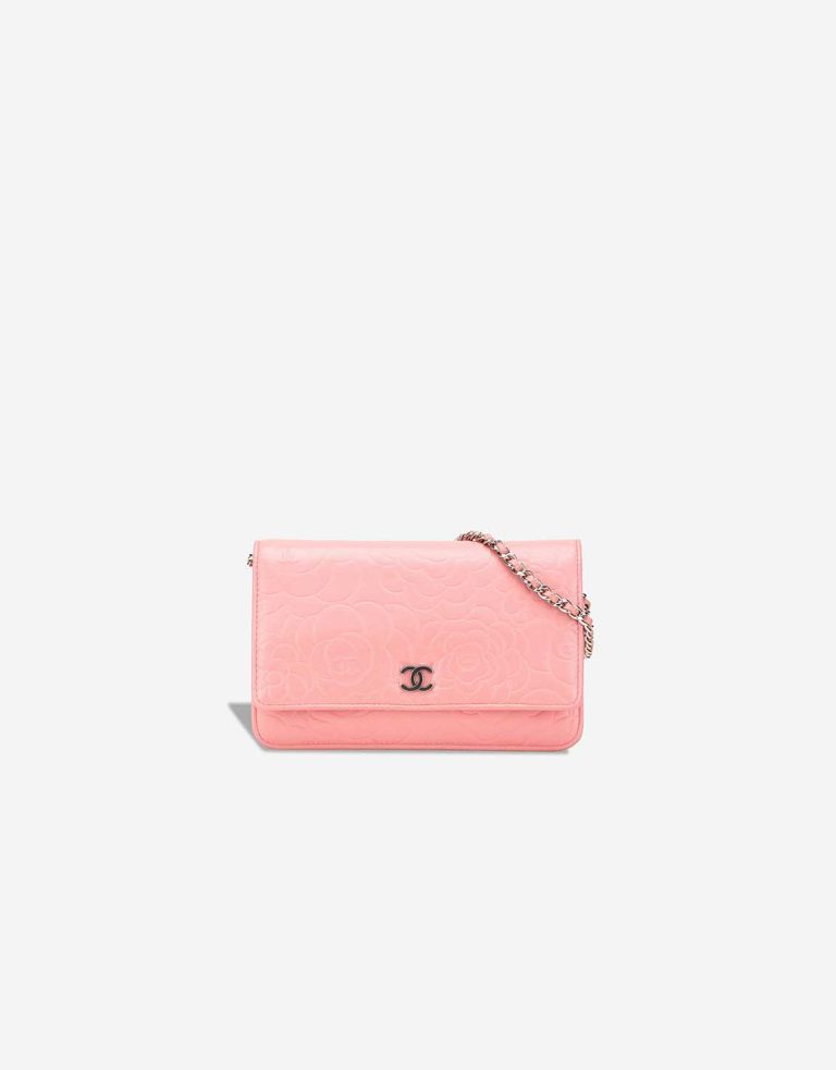 Chanel Timeless Wallet On Chain Lamb Light Pink Front | Sell your designer bag