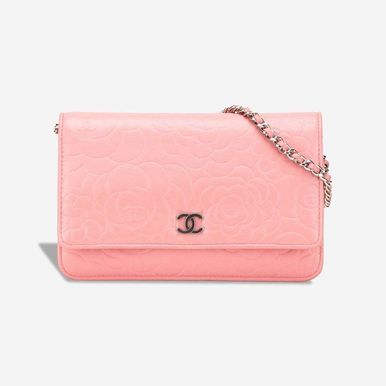 Chanel Timeless Wallet On Chain Lamb Light Pink Front | Sell your designer bag