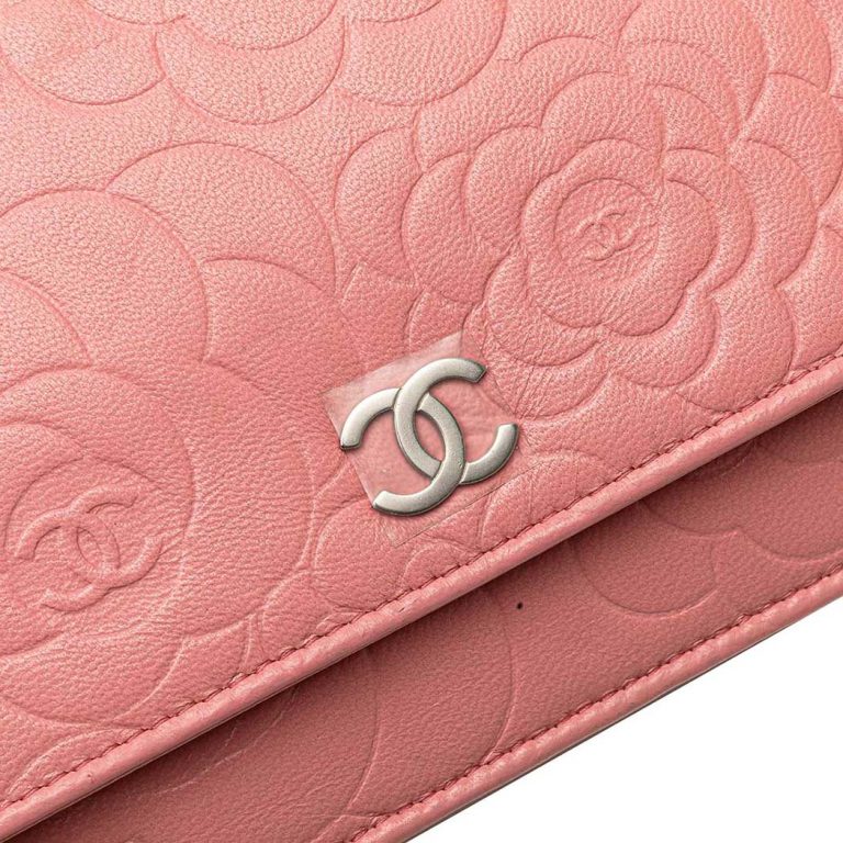 Chanel Timeless Wallet On Chain Lamb Light Pink Front | Sell your designer bag
