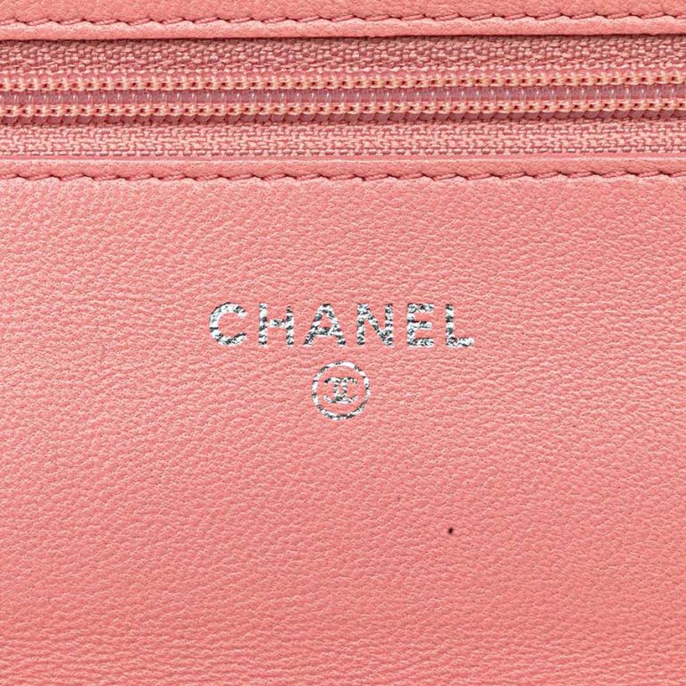 Chanel Timeless Wallet On Chain Lamb Light Pink Logo | Sell your designer bag