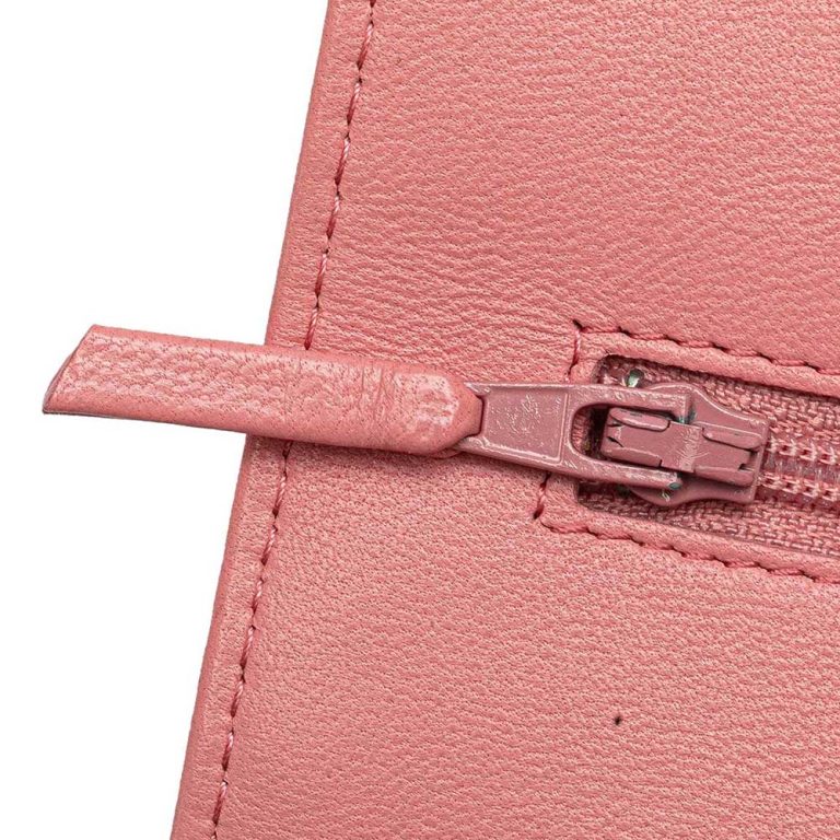 Chanel Timeless Wallet On Chain Lamb Light Pink Signs of wear | Sell your designer bag