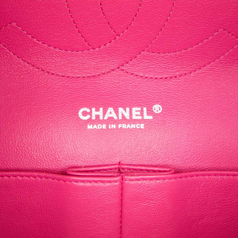 Chanel Timeless Jumbo Shearling Pink Logo | Sell your designer bag