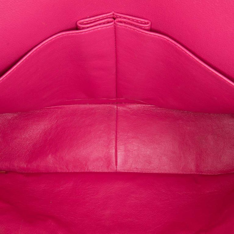 Chanel Timeless Jumbo Shearling Pink Inside | Sell your designer bag