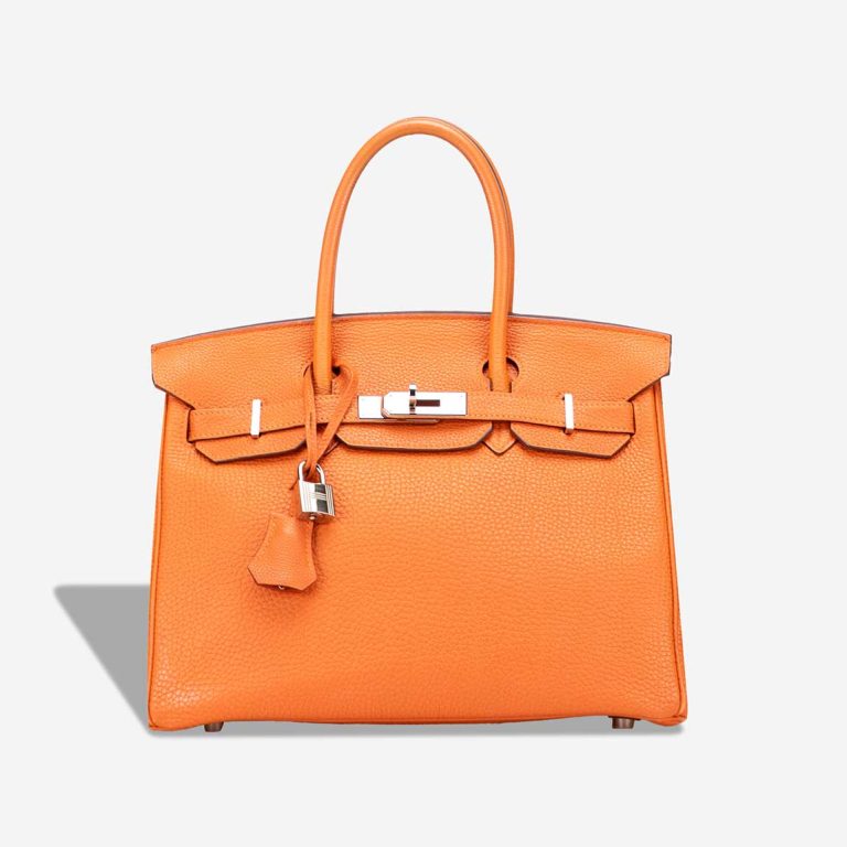 Hermès Birkin 30 Togo Orange Front | Sell your designer bag