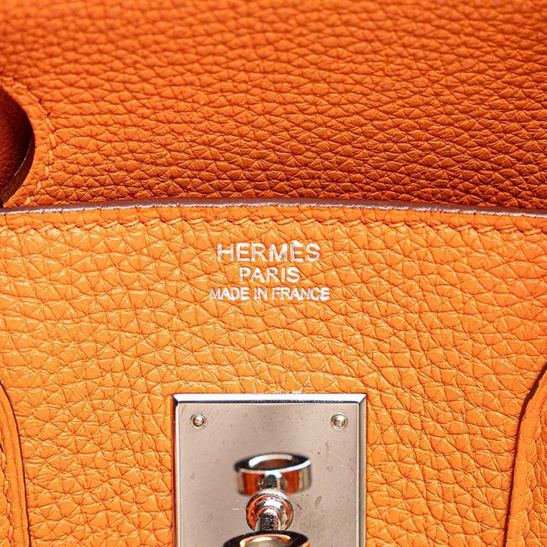 Hermès Birkin 30 Togo Orange Logo | Sell your designer bag
