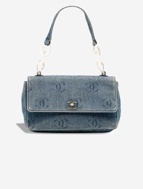 Chanel Shoulder Bag Denim Blue Front | Sell your designer bag